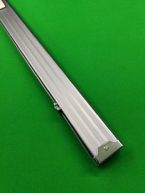 Plain Aluminium 2 Slot One Piece Cue Case (GREY)