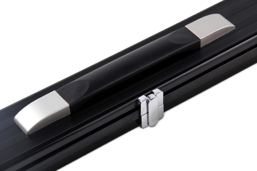 Baize Master 1pc 2 Cue PRO LINE Aluminium Metal Ends Case (BLACK)