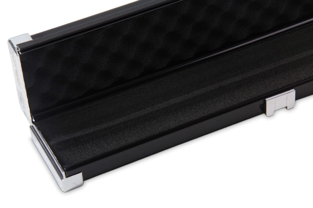 Baize Master 1pc 2 Cue PRO LINE Aluminium Metal Ends Case (BLACK)