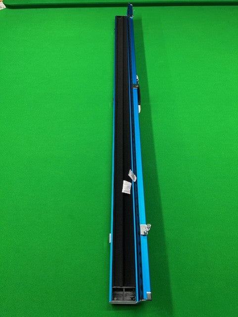 Plain Aluminium 2 Slot One Piece Cue Case (BLUE)