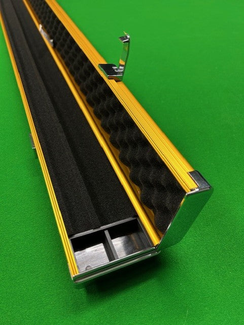 Plain Aluminium 2 Slot One Piece Cue Case (GOLD)