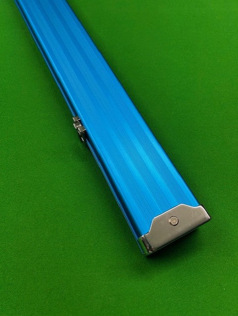 Plain Aluminium 2 Slot One Piece Cue Case (BLUE)