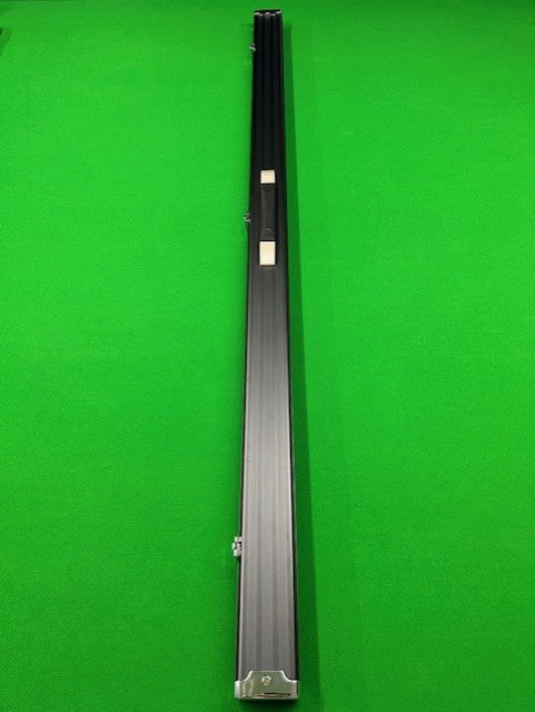 Plain Aluminium 2 Slot One Piece Cue Case (BLACK)