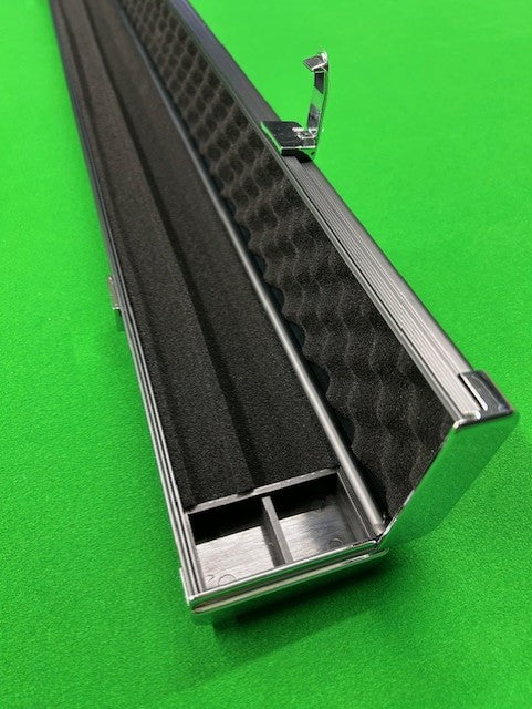 Plain Aluminium 2 Slot One Piece Cue Case (BLACK)