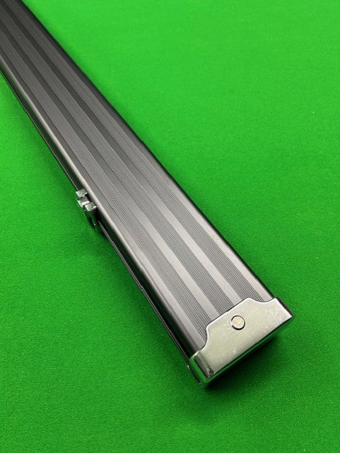 Plain Aluminium 2 Slot One Piece Cue Case (BLACK)