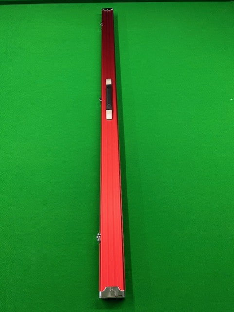 Plain Aluminium 2 Slot One Piece Cue Case (RED)