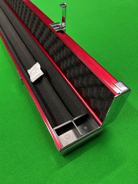 Baize Master 3/4 Length PRO LINE Aluminium Metal Ends Case (RED)