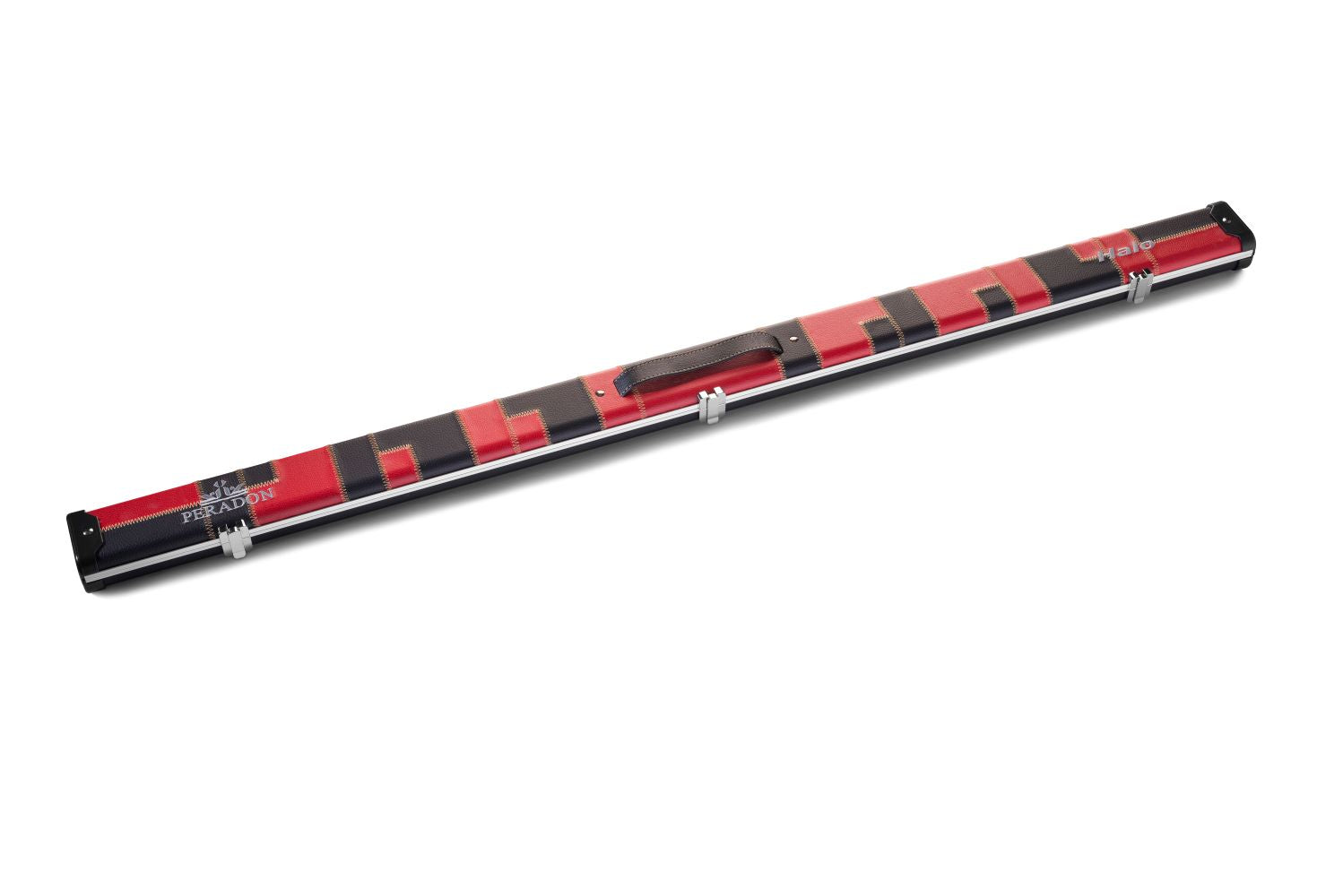 Peradon Halo 3/4 Cue Case - Red & Black Patchwork
