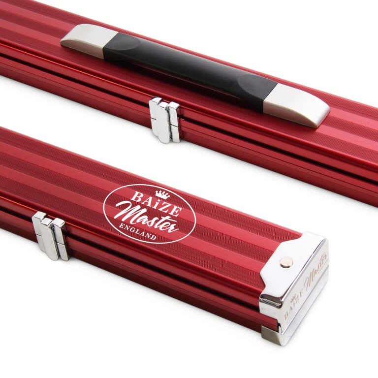 Baize Master 3/4 Length PRO LINE Aluminium Metal Ends Case - Red