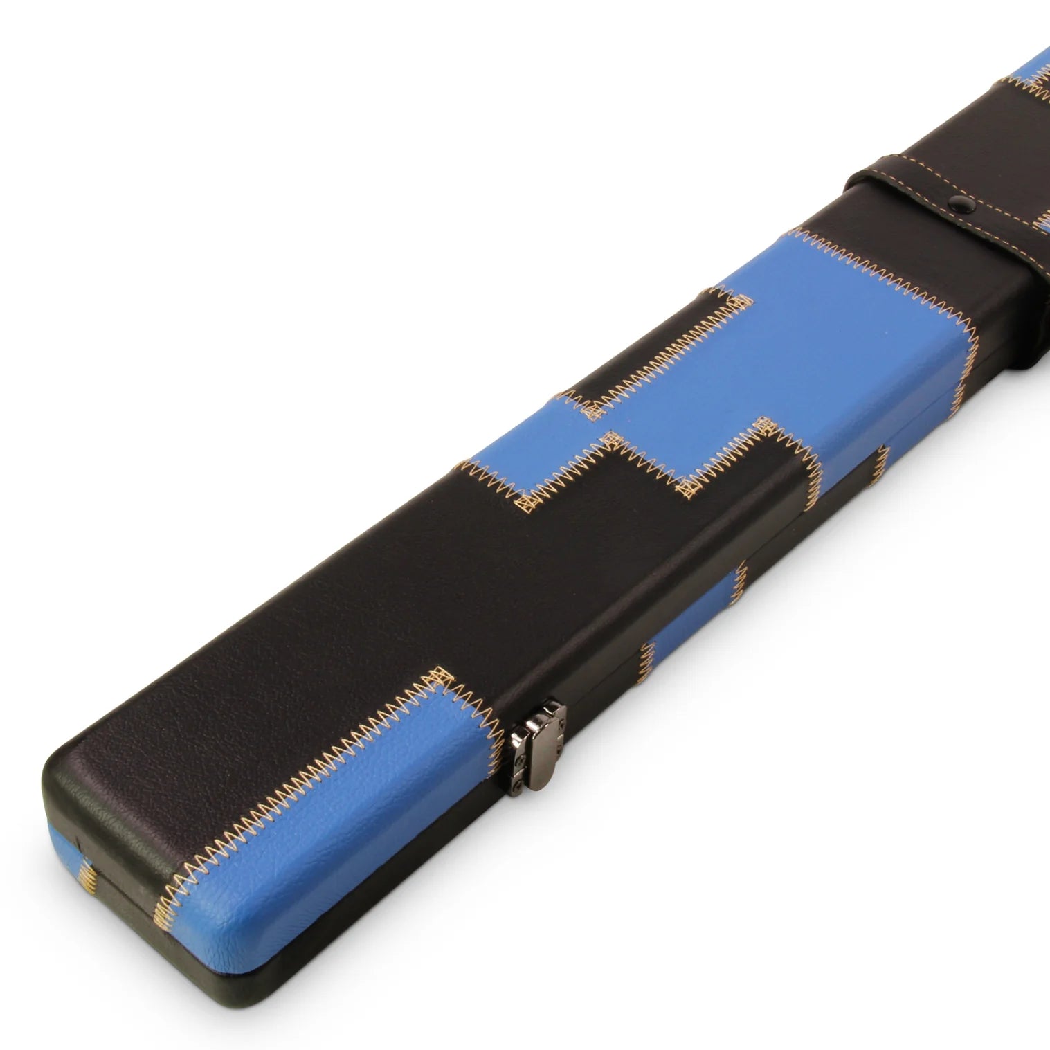 Baize Master 3/4 Luxury PATCH Cue Case - BLUE & BLACK