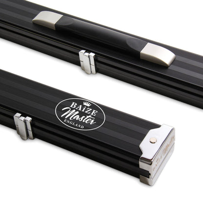 Baize Master 1pc 2 Cue PRO LINE Aluminium Metal Ends Case (BLACK)
