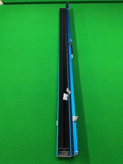 Plain Aluminium 2 Slot One Piece Cue Case (BLUE)