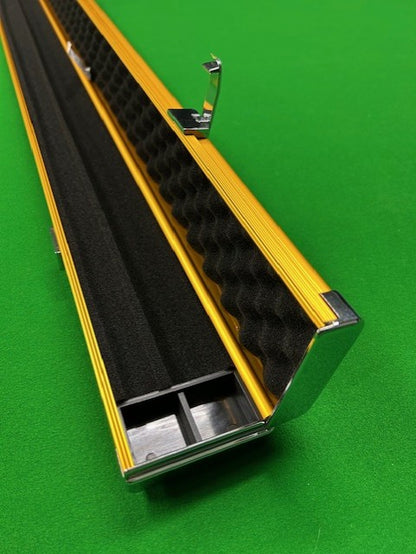 Plain Aluminium 2 Slot One Piece Cue Case (GOLD)