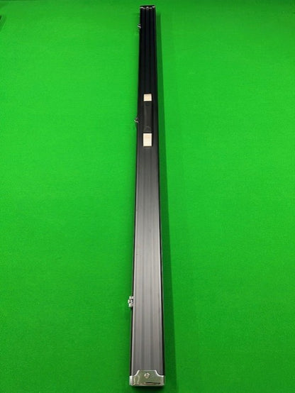 Plain Aluminium 2 Slot One Piece Cue Case (BLACK)