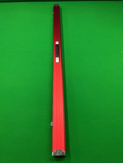 Plain Aluminium 2 Slot One Piece Cue Case (RED)