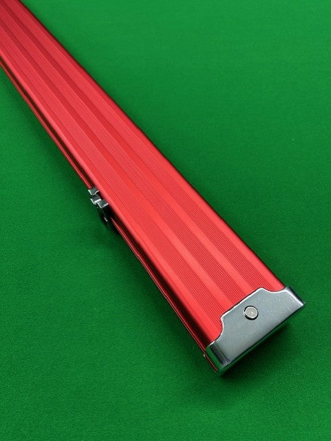 Plain Aluminium 2 Slot One Piece Cue Case (RED)