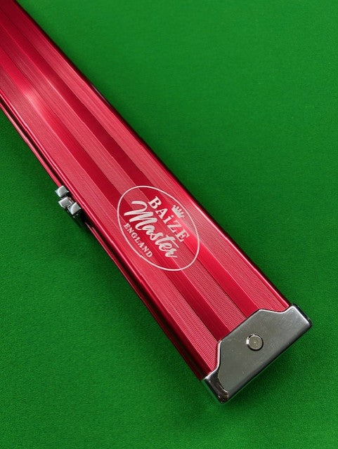 Baize Master 3/4 Length PRO LINE Aluminium Metal Ends Case (RED)